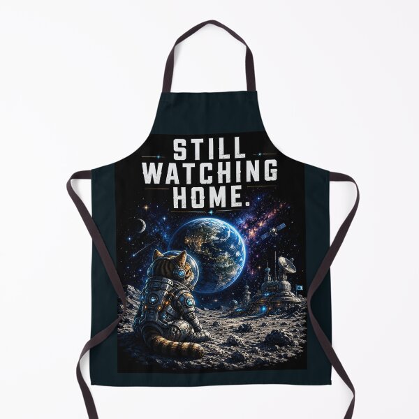 Item preview, Still Watching Home Cat Astronaut Watching Earth From The Moon Space Explorer Design designed and sold by HOUSE OF TIST.