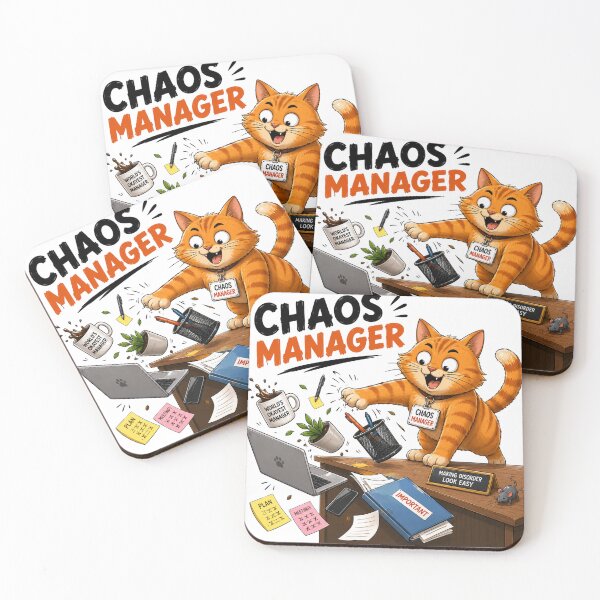 Item preview, Chaos Manager Cat T-Shirt | Funny Office Humor designed and sold by JustResultsCo.