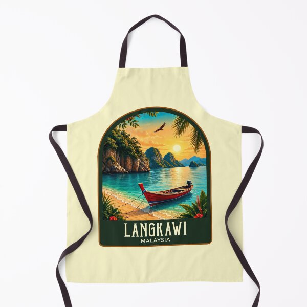 Item preview, Langkawi Vintage Travel Illustration designed and sold by HomeLivingCo.