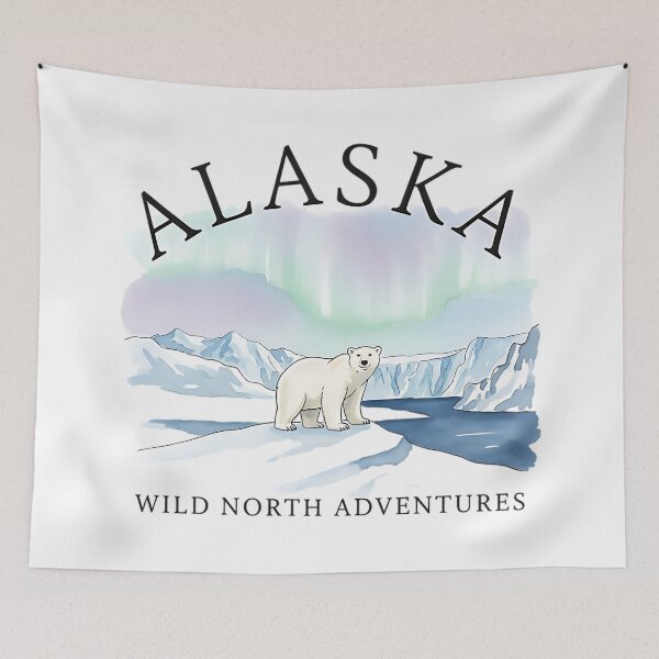 Item preview, Alaska Wild North Adventures - Polar Bear & Northern Lights designed and sold by legacylivingshop.