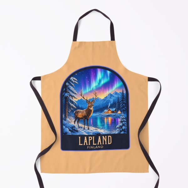 Item preview, Lapland Vintage Travel Illustration designed and sold by HomeLivingCo.