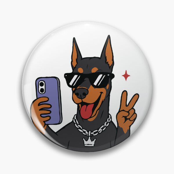 Item preview, Egocentric Doberman Stickers Phone Dog Tee designed and sold by RedStreamStudio.