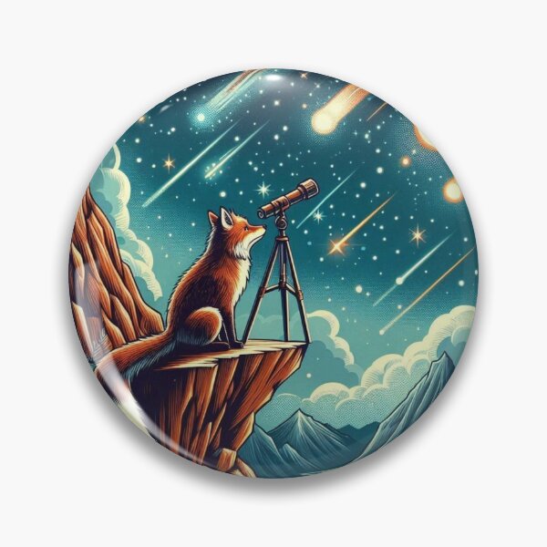 Item preview, Curious Fox Stargazer – Cosmic Exploration Art designed and sold by Dogandesighn.