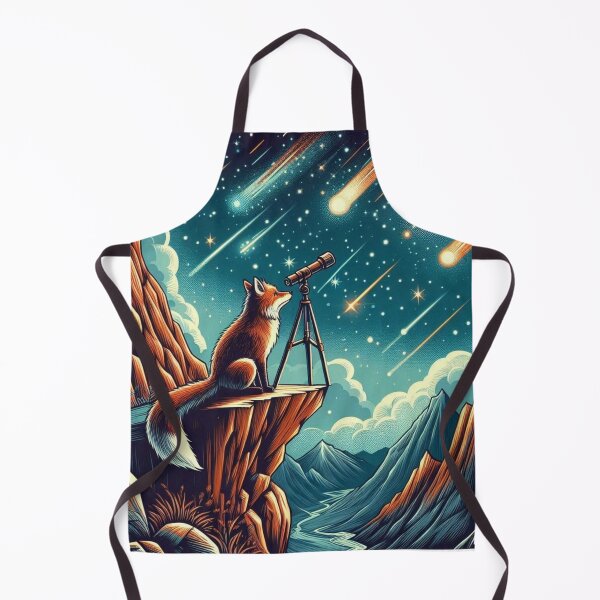 Item preview, Curious Fox Stargazer – Cosmic Exploration Art designed and sold by Dogandesighn.