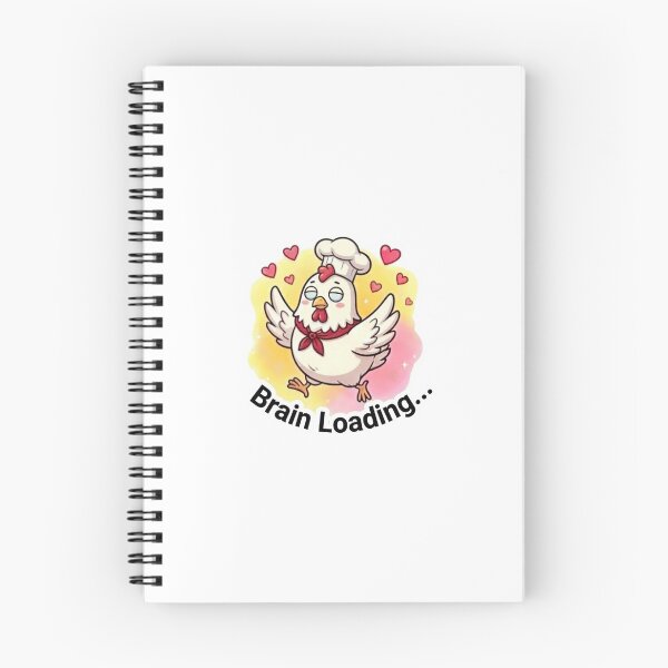 Item preview, Brain Loading? Cute Chicken Hug Sticker | Brain Loading Friendly Quote designed and sold by MagicDesignCre.