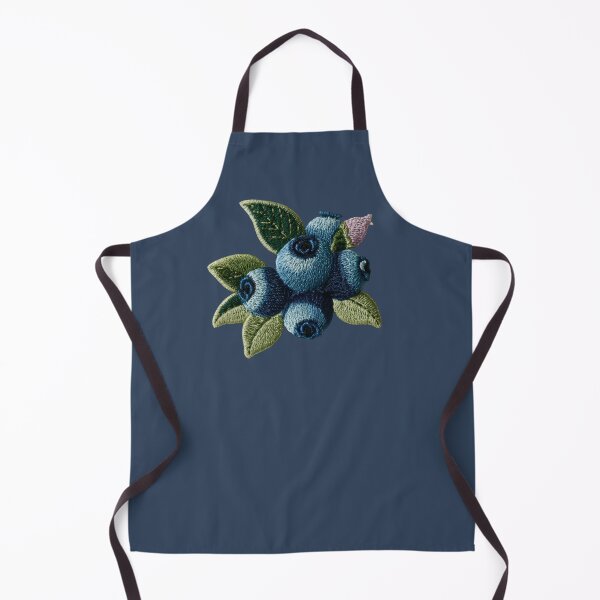 Item preview, Embroidered Blueberry Botanical Art designed and sold by MegaNovaArt.