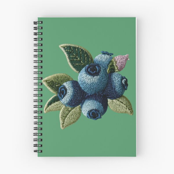 Item preview, Embroidered Blueberry Botanical Art designed and sold by MegaNovaArt.