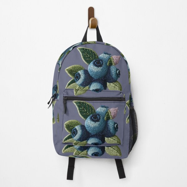 Item preview, Embroidered Blueberry Botanical Art designed and sold by MegaNovaArt.