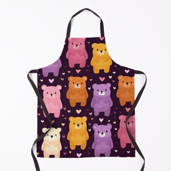 Item preview, Cute Kawaii Bear Pattern Hearts Adorable Teddy designed and sold by NicolasGlowArt.