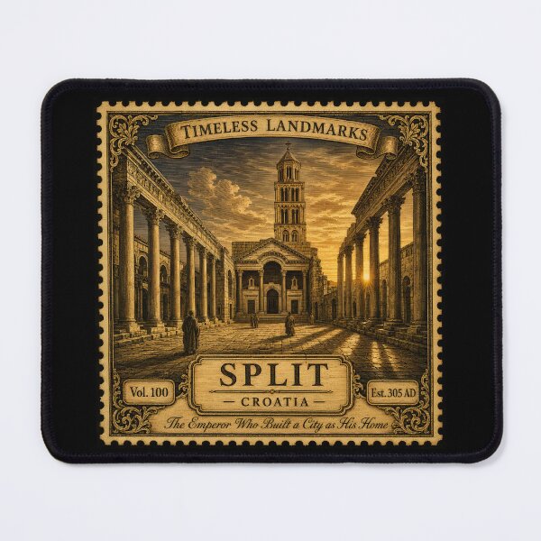 Item preview, Diocletian's Palace Print — Heritage Stamp Art — Croatia Travel Poster — Timeless Landmarks Vol. 100 designed and sold by Martin's_Design.