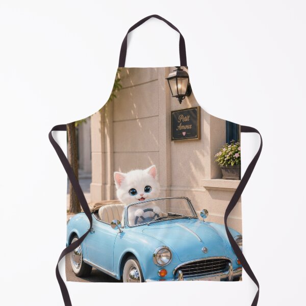 Item preview, Cute Kitten Blue Car designed and sold by dreamybyana.