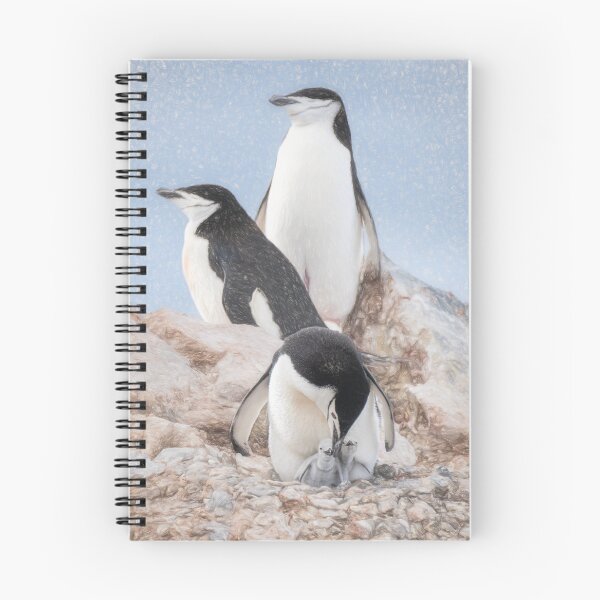 Item preview, Chinstrap Penguin and Chicks Artistic designed and sold by PhotoArt by Joan Carroll.
