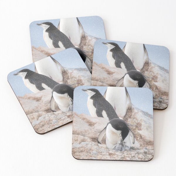 Item preview, Chinstrap Penguin and Chicks Artistic designed and sold by PhotoArt by Joan Carroll.