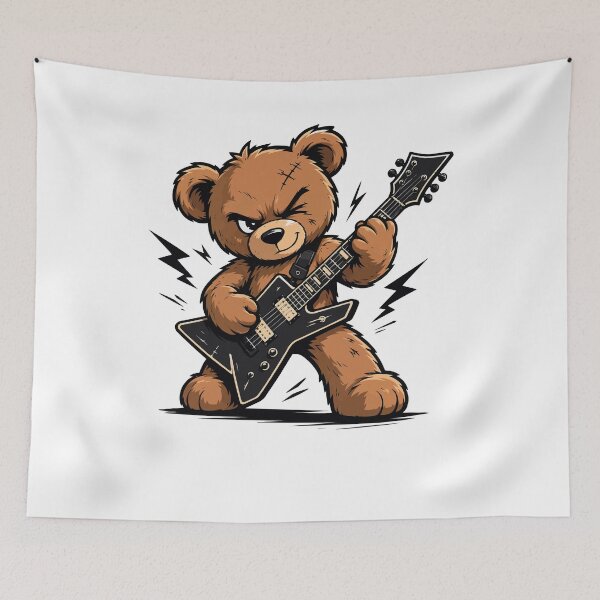 Item preview, Rock Teddy Bear Guitar Hero designed and sold by Mh-ARTWORX.