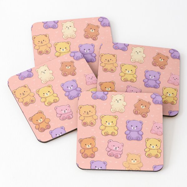 Item preview, Kawaii Pastel Teddy Bear Seamless Pattern designed and sold by NicolasGlowArt.