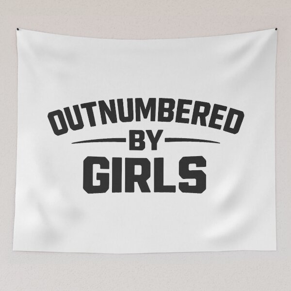 Item preview, Outnumbered by Girls,Funny Dad,Father's Day designed and sold by CloudyPress.