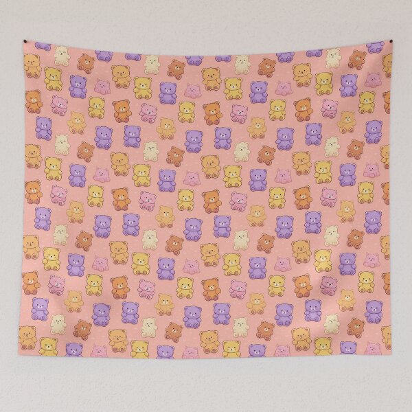 Item preview, Kawaii Pastel Teddy Bear Seamless Pattern designed and sold by NicolasGlowArt.