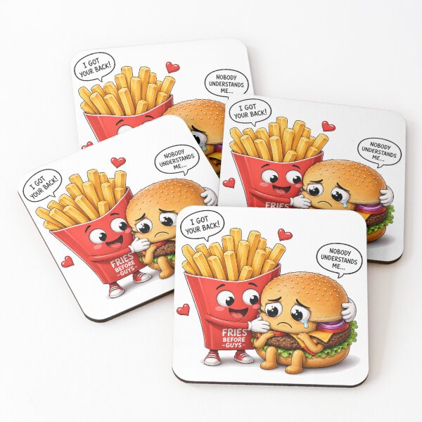 Item preview, Emotional Support Fries T-Shirt | Funny Food Friends designed and sold by Golden Era Studio.
