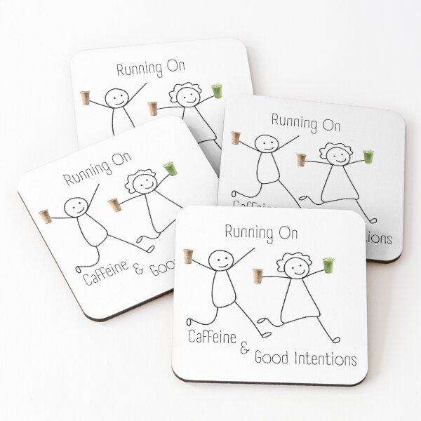 Item preview, Running On Caffeine And Good Intentions Iced Coffee Matcha — Funny Coffee Quote Design, Relatable Humor Gift, Coffee Lover Art, Matcha Latte Gift designed and sold by soaddigitalstudios.