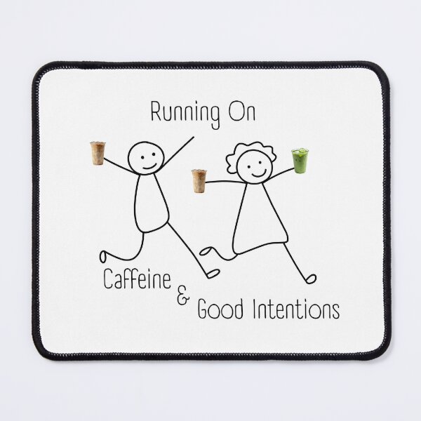 Item preview, Running On Caffeine And Good Intentions Iced Coffee Matcha — Funny Coffee Quote Design, Relatable Humor Gift, Coffee Lover Art, Matcha Latte Gift designed and sold by soaddigitalstudios.
