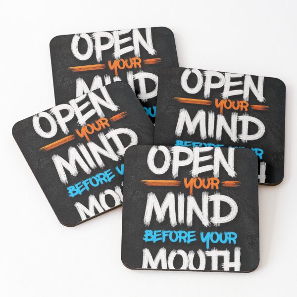 Item preview, Open Your Mind Quote Sticker | Motivational Typography Art designed and sold by TrCraftySticks.