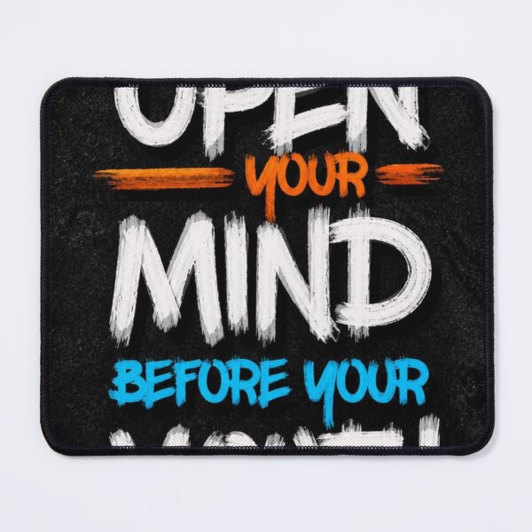 Item preview, Open Your Mind Quote Sticker | Motivational Typography Art designed and sold by TrCraftySticks.