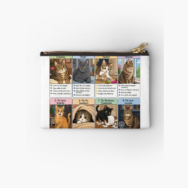Aperçu de l'œuvre types de chats mignons créée et vendue par HomeyDay.