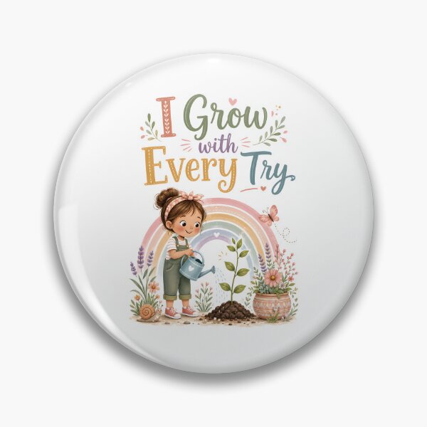 Item preview, I Grow With Every Try – Cute Growth Mindset Classroom Poster designed and sold by LoveNurseries.