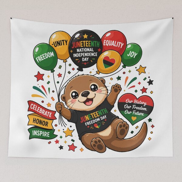 Item preview, Balloon Otter Juneteenth National Independence Day designed and sold by Rexusstain.