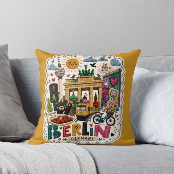 Item preview, Berlin Embroidery Style City Travel Art designed and sold by Witsprings.