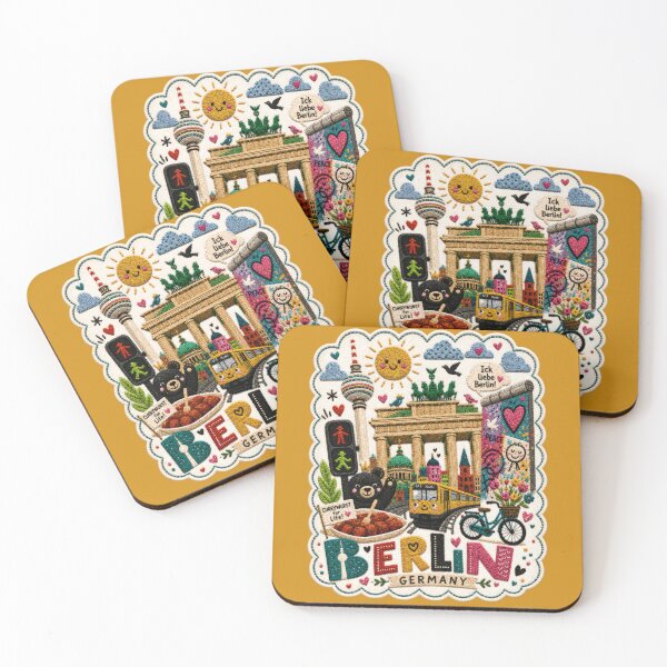 Item preview, Berlin Embroidery Style City Travel Art designed and sold by Witsprings.