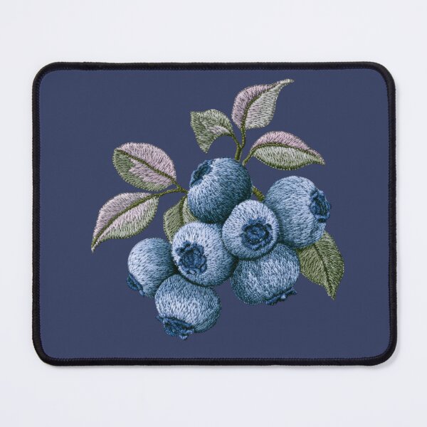 Item preview, Embroidered Blueberry Botanical Art designed and sold by MegaNovaArt.