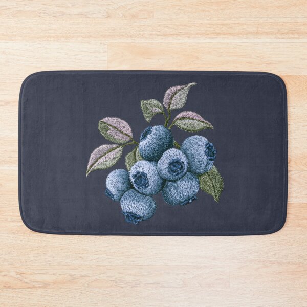 Item preview, Embroidered Blueberry Botanical Art designed and sold by MegaNovaArt.