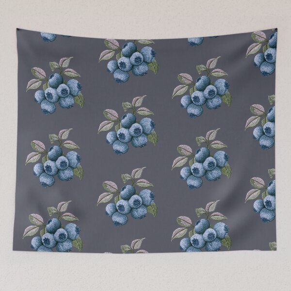 Item preview, Embroidered Blueberry Botanical Art designed and sold by MegaNovaArt.