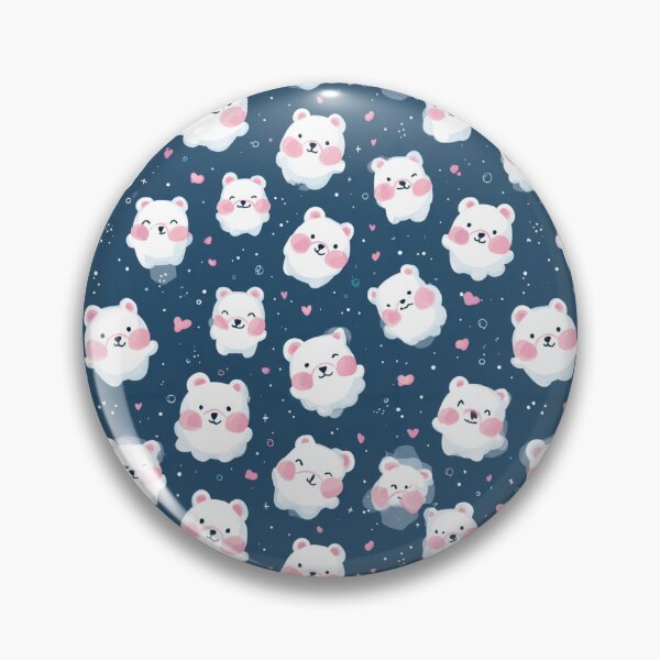 Item preview, Cute Kawaii Polar Bear Cub Arctic Animal Pattern designed and sold by NicolasGlowArt.