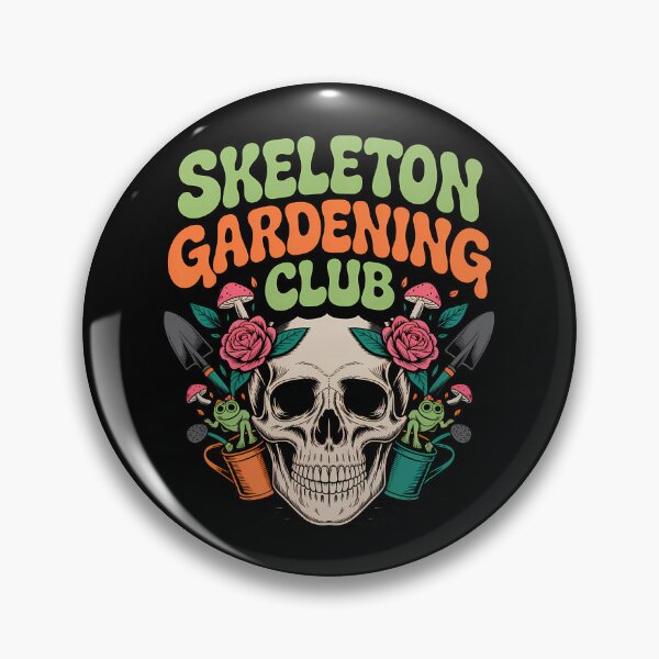 Artikelvorschau, Totenkopf-Shirt des Skeleton Gardening Club Gothic Plant Lover entworfen und verkauft von Raw Tigers.