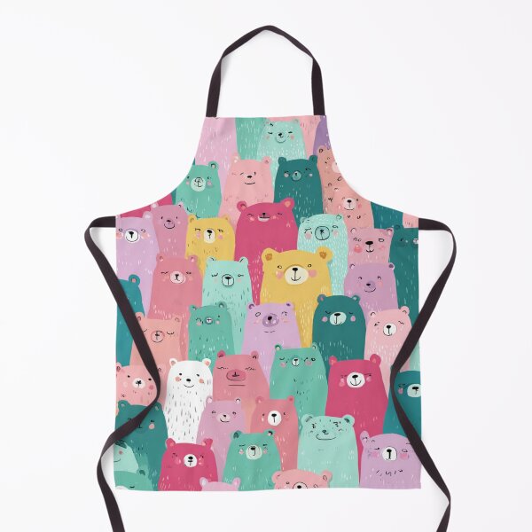 Item preview, Cute Colorful Happy Bear Pattern Design designed and sold by NicolasGlowArt.