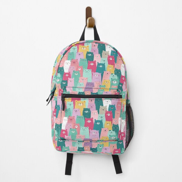 Item preview, Cute Colorful Happy Bear Pattern Design designed and sold by NicolasGlowArt.