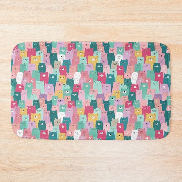 Item preview, Cute Colorful Happy Bear Pattern Design designed and sold by NicolasGlowArt.