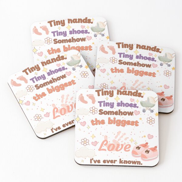 Item preview, Tiny Hands Biggest Love Gentle Motherhood Quote designed and sold by PromptCoreNexus.