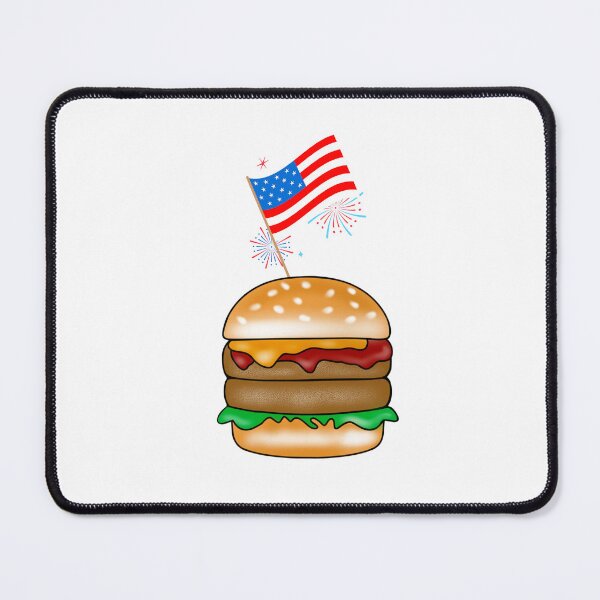 Item preview, Fourth Of July American Flag Hamburger designed and sold by Sartoris Art.