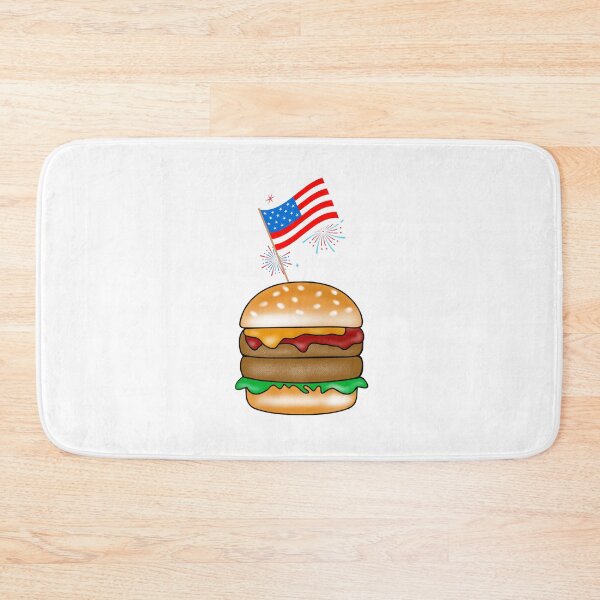 Item preview, Fourth Of July American Flag Hamburger designed and sold by Sartoris Art.