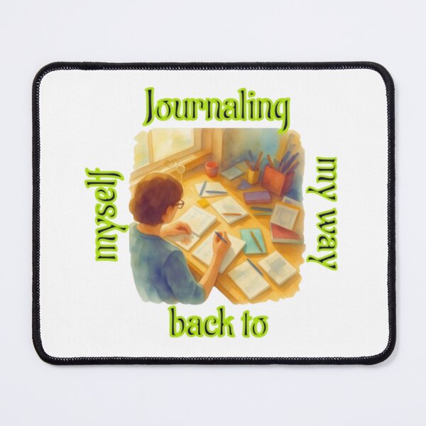 Item preview, Journaling My Way Back To Myself Aesthetic Desk Illustration designed and sold by Miheerala.