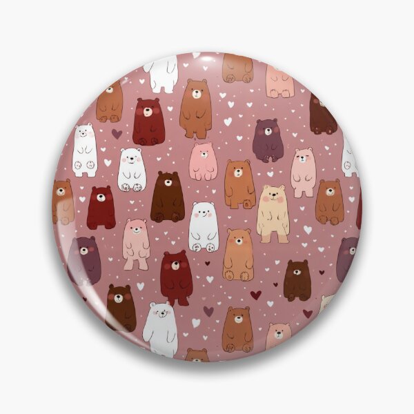 Item preview, Adorable Bears Hearts Pattern Cute Animal Lover designed and sold by NicolasGlowArt.
