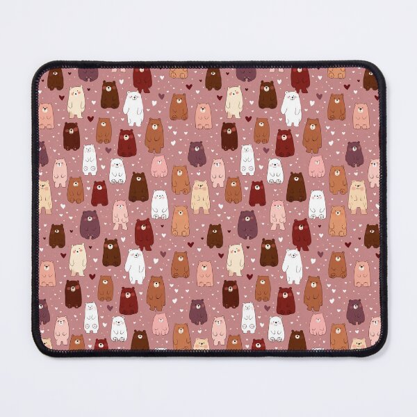 Item preview, Adorable Bears Hearts Pattern Cute Animal Lover designed and sold by NicolasGlowArt.