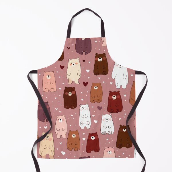 Item preview, Adorable Bears Hearts Pattern Cute Animal Lover designed and sold by NicolasGlowArt.