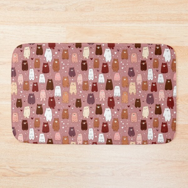 Item preview, Adorable Bears Hearts Pattern Cute Animal Lover designed and sold by NicolasGlowArt.
