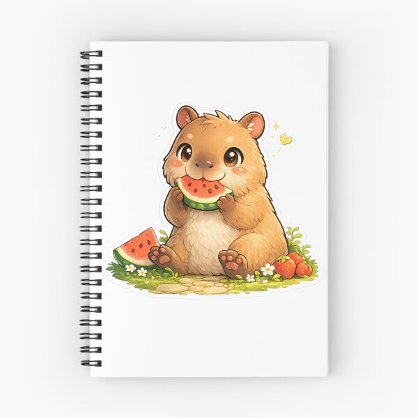 Item preview, Cute Capybara Watermelon Sticker designed and sold by PixelMood Stickers.