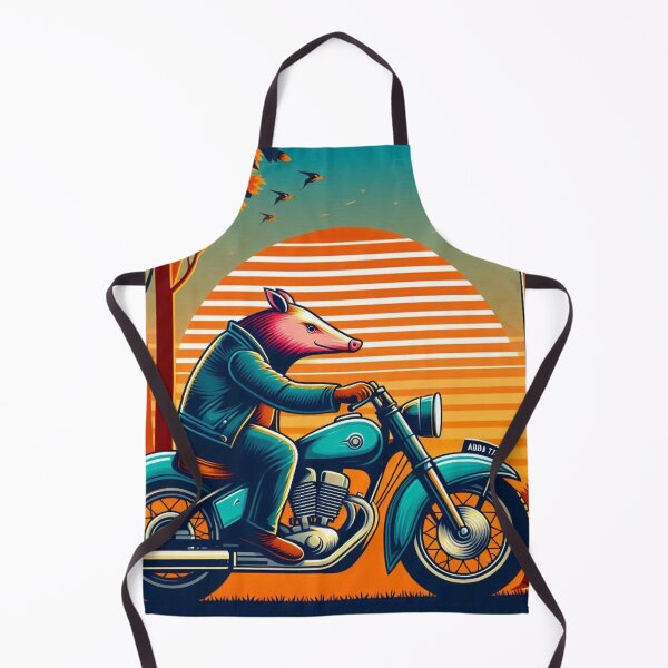 Item preview, Armadillo Rider – Retro Motorcycle Adventure Art designed and sold by Dogandesighn.
