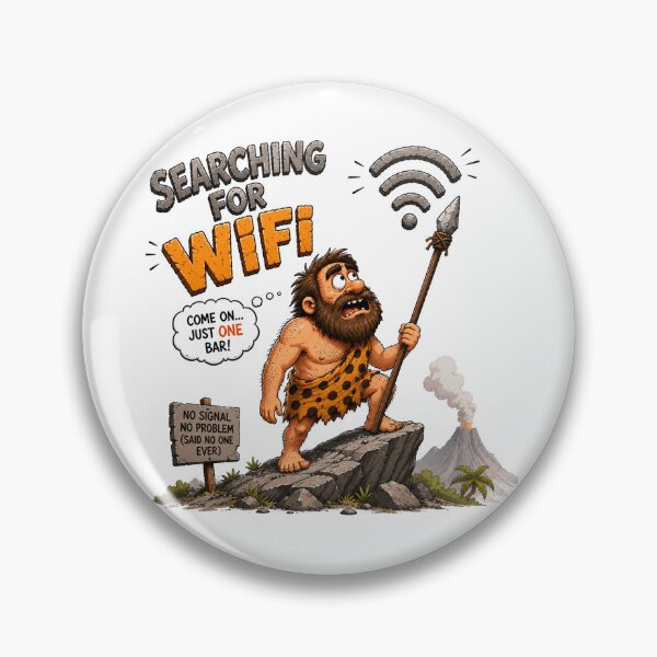 Item preview, WiFi Hunter Funny T-Shirt | Caveman Internet Meme designed and sold by JustResultsCo.